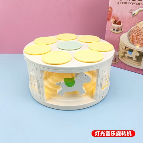 双层音乐甜品机底座电动旋转机装饰旋转自动蛋糕展示台生日转转机 - 图0