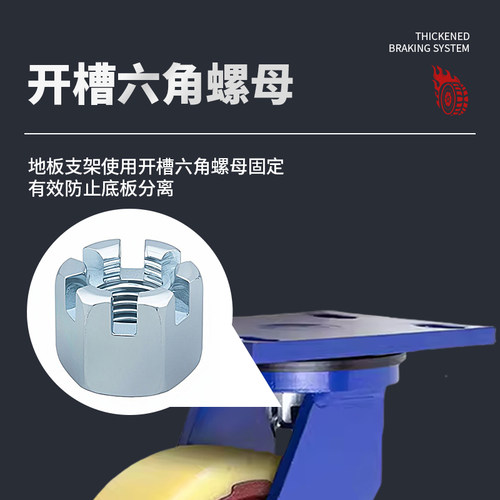 超重型脚轮万向轮4寸5寸6寸8寸龙门架铁芯尼龙实心手推车工业轮 - 图2