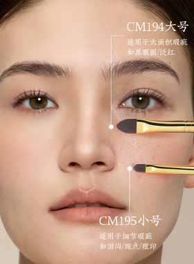 朗颜化妆刷赤漠CM194/195大小号遮瑕唇刷黑眼圈泪沟斑点痘印舌型