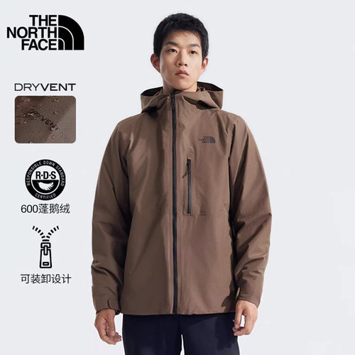 TheNorthFace北面羽绒内胆三合一冲锋衣男25秋冬防风保暖外套83SL - 图0