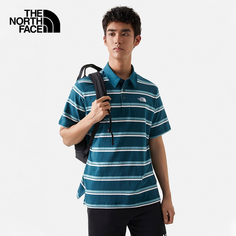 TheNorthFace北面纯棉短袖POLO衫男春夏户外运动舒适翻领T恤7WD9 - 图1