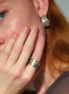 Céleste豆豆同款彩色穿线戒指女