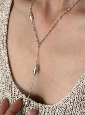 Céleste董洁同款单层雨滴项链