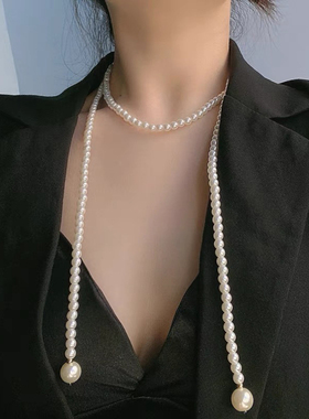 Céleste小香老钱风串珠项链女