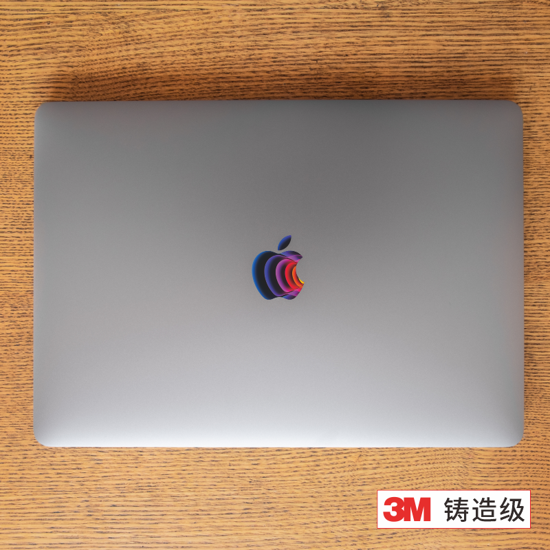 艺贴 3M铸造级材质带导气槽背胶2022春季发布会logo贴纸适用苹果macbook全系peak performance装饰一份2个装 - 图2