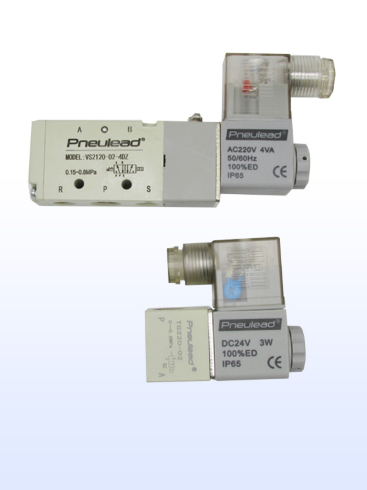 Pneulead纽立得VS2120-02-5DZVS1120-01-5DZ二位五通电磁控制阀 - 图2