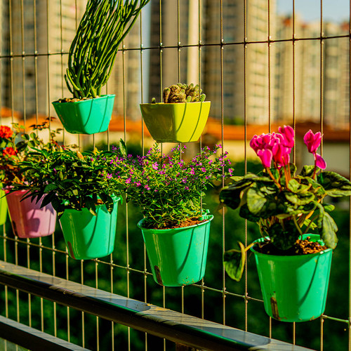 隐形防盗网花盆阳台悬浮防护网盆栽种花种菜多肉绿植花园花架花卉 - 图1