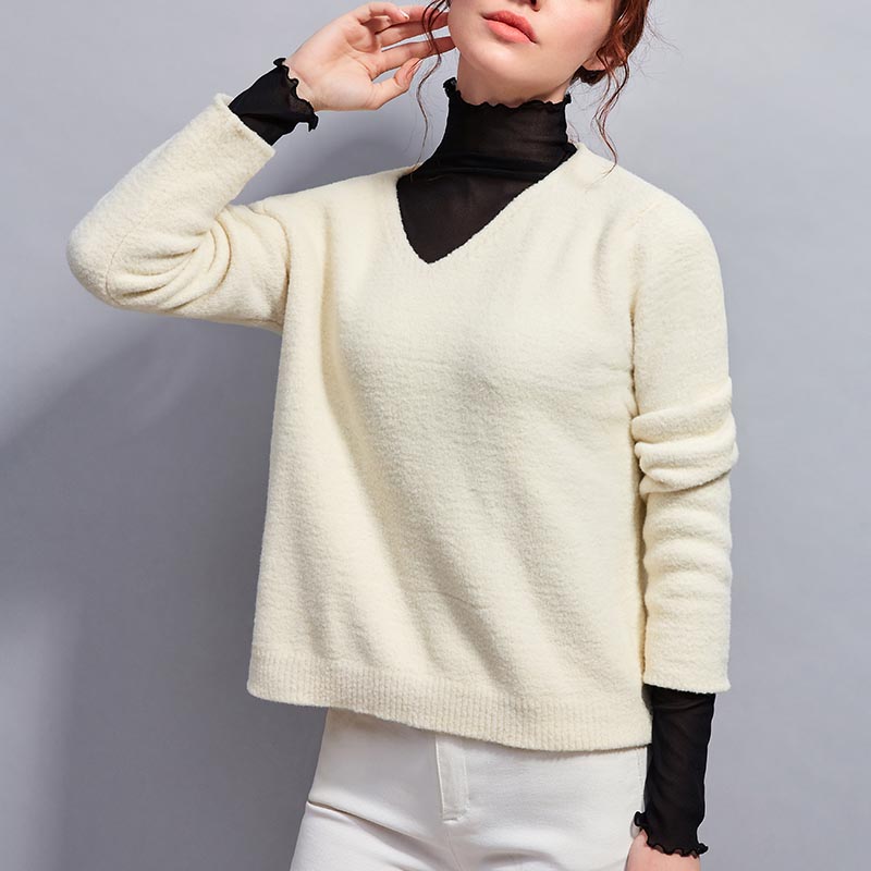 修身高领内搭蕾丝薄款网纱打底衫 靓妃娅T恤