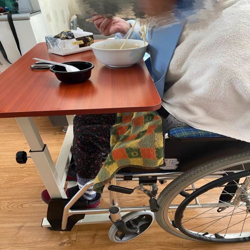 病人用餐桌医院老人吃饭桌卧床上月子可移动升降折叠床边桌康复桌 - 图2