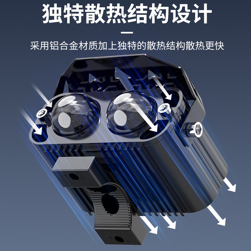 摩托车射灯电动车车灯超亮led大灯外置透镜电瓶车前灯强光远近光,淘宝优惠券,粉丝福利购,淘宝优惠卷