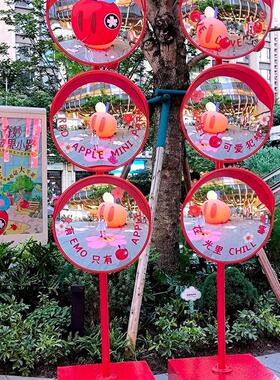 DIY哈哈镜景区草地网红装饰道具哈哈镜店铺街角造景广角镜凹厂家
