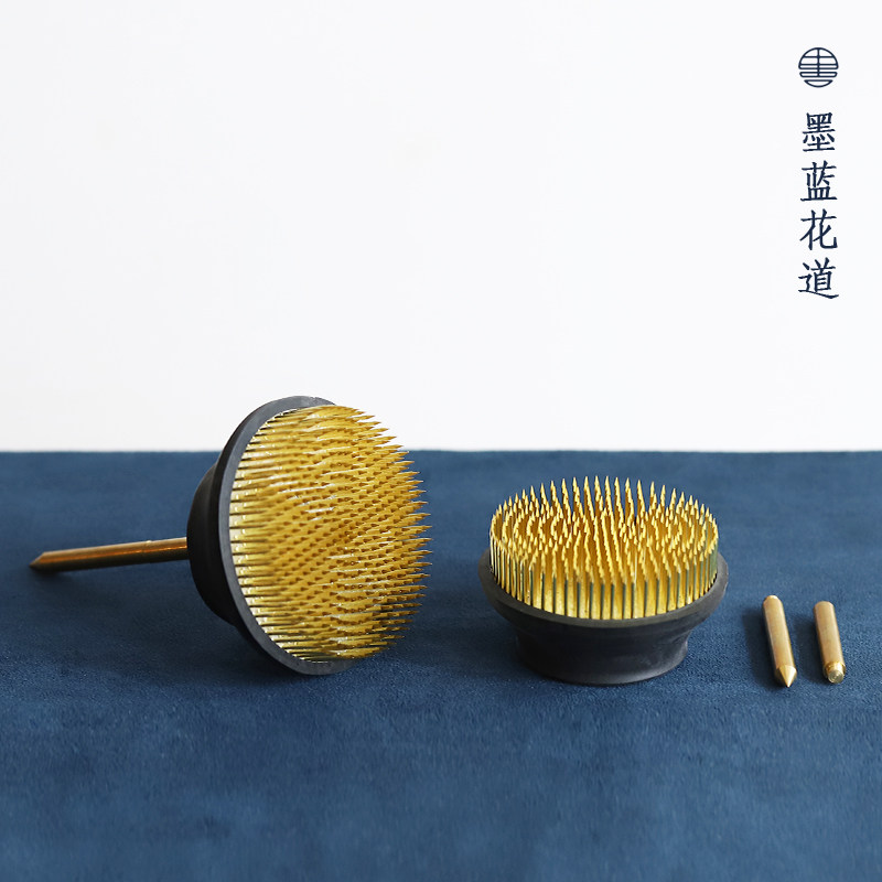 日本新风体锥形黑针池坊花器专用插花底座针进口富士型铜针剑山,淘宝优惠券,粉丝福利购,淘宝优惠卷