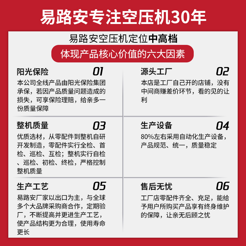 易路安静音气泵空压机小型高压无油空气压缩机220V木工喷漆打气泵