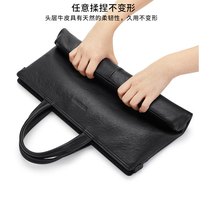 英皇保罗男士手提包真皮横款公文包 英皇保罗男士包袋