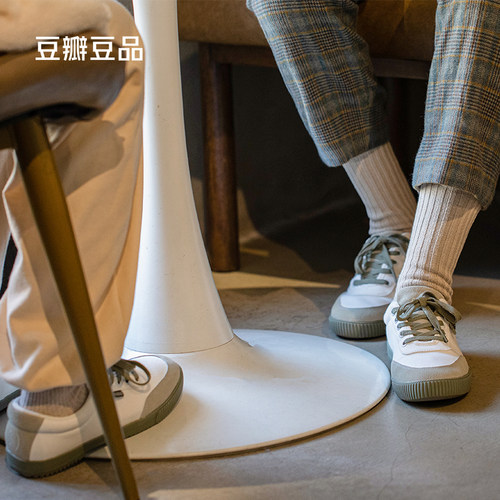 豆瓣x飞跃联名帆布鞋2.0女款男款休闲踏春新款复古德训鞋 - 图1