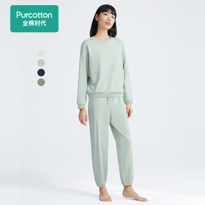 全棉时代情侣睡衣套装2022春家居服 全棉时代服饰睡衣/家居服套装