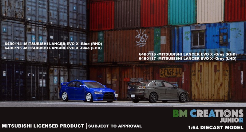 BMC 1 64合金车 Lancer Evo X 三菱蓝瑟5代跑车模型玩具摆件 - 图2