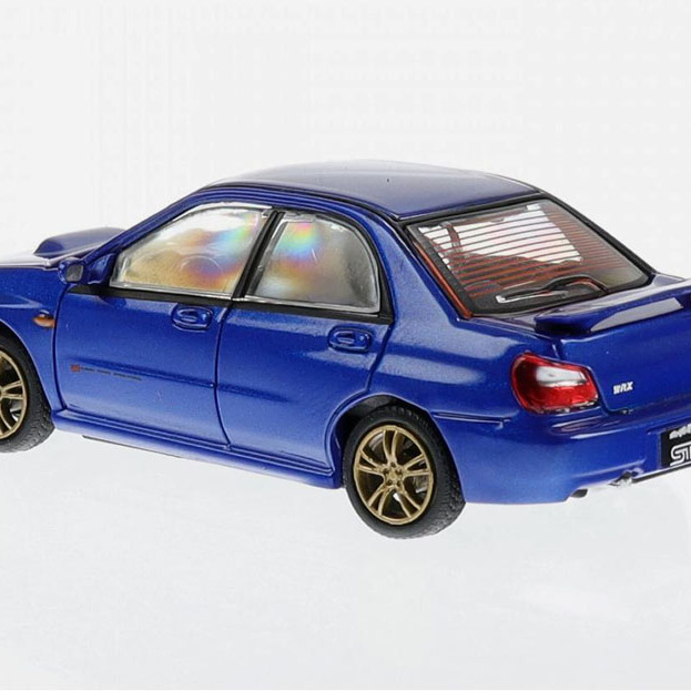 BMC 1 64 合金 斯巴鲁 Impreza WRX Sti 翼豹跑车模型摆件 附配件 - 图1