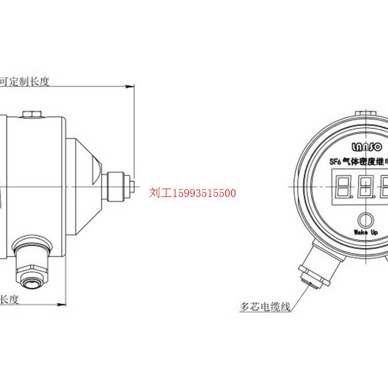 朗松珂利LANSO DMJ60R数字式远传密度继电器 - 图1