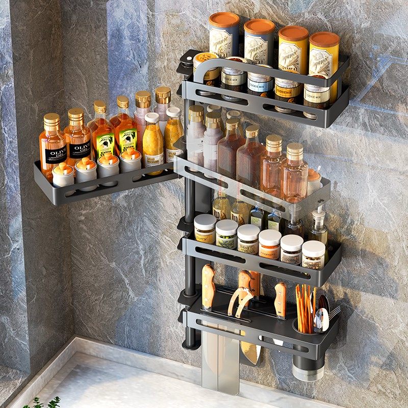 厨房旋转壁挂式调味品佐料调料架 帅仕厨具厨房置物架/角架