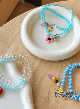 蓝色系～any原创春夏卡通串珠项