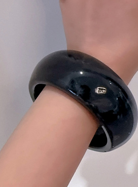 欧美跨境夸张ins风不规则树脂宽