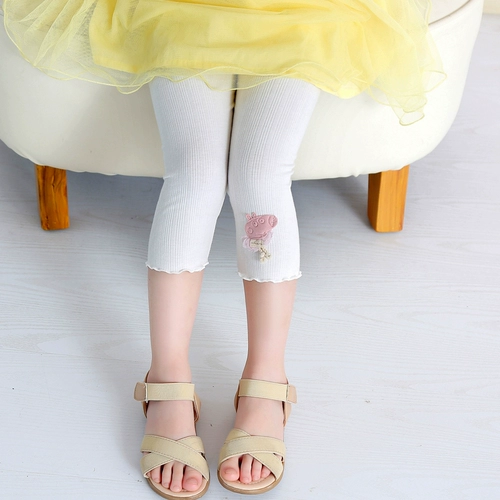 Тонкие штаны для девочек, детские леггинсы для отдыха, в западном стиле, детская одежда