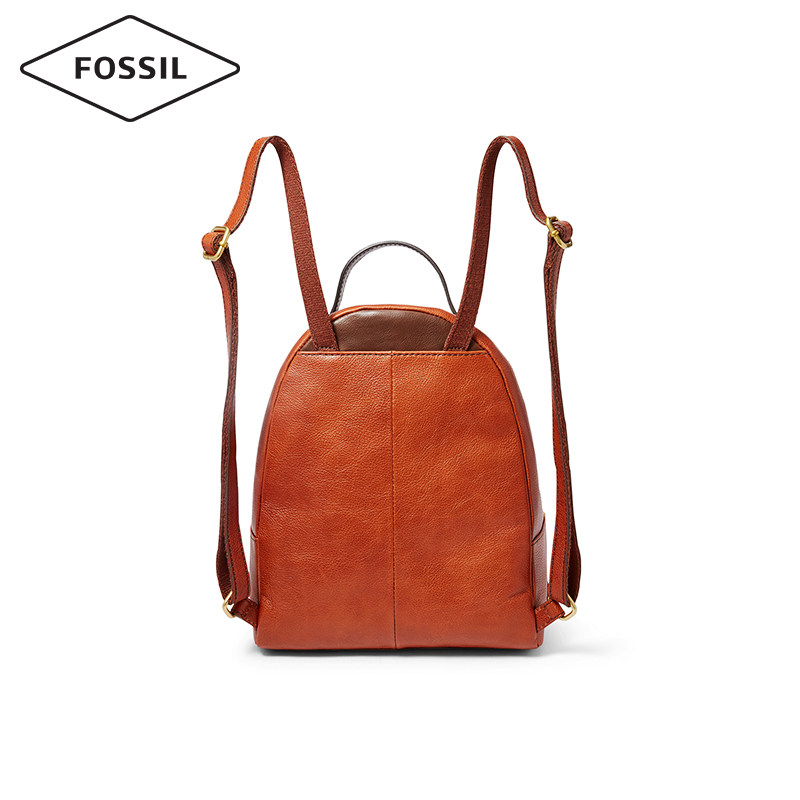 fossil化石女包复古通勤牛皮双肩包 fossil箱包双肩背包