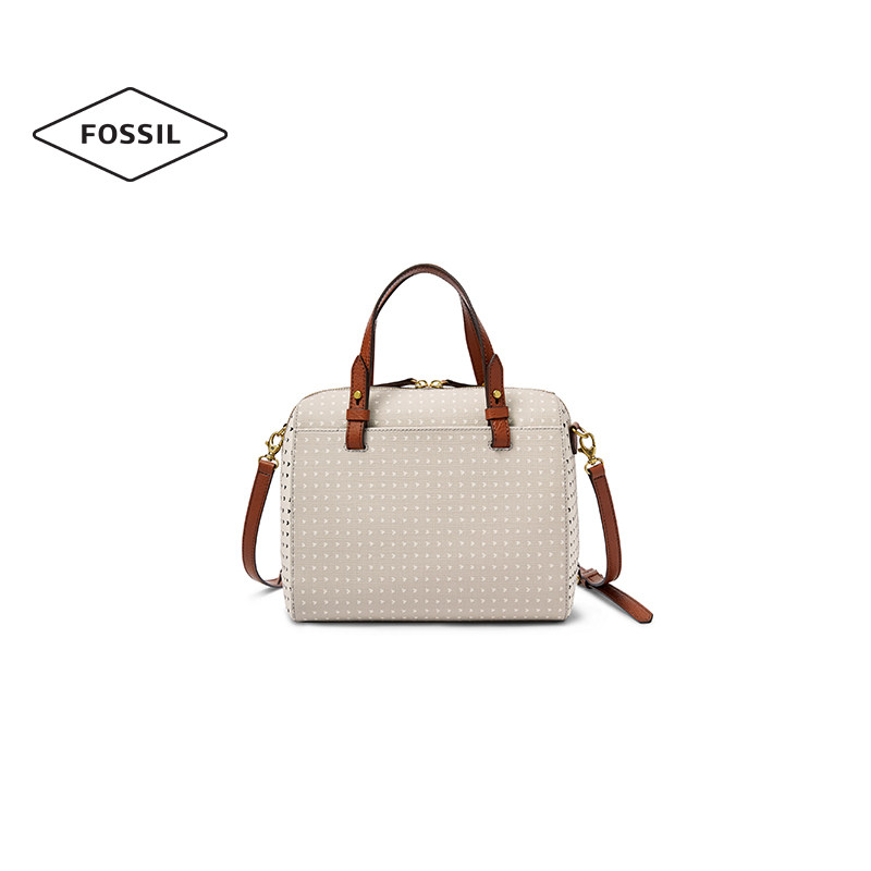 fossil化石高级感简约单肩波士顿包 fossil箱包女士包袋