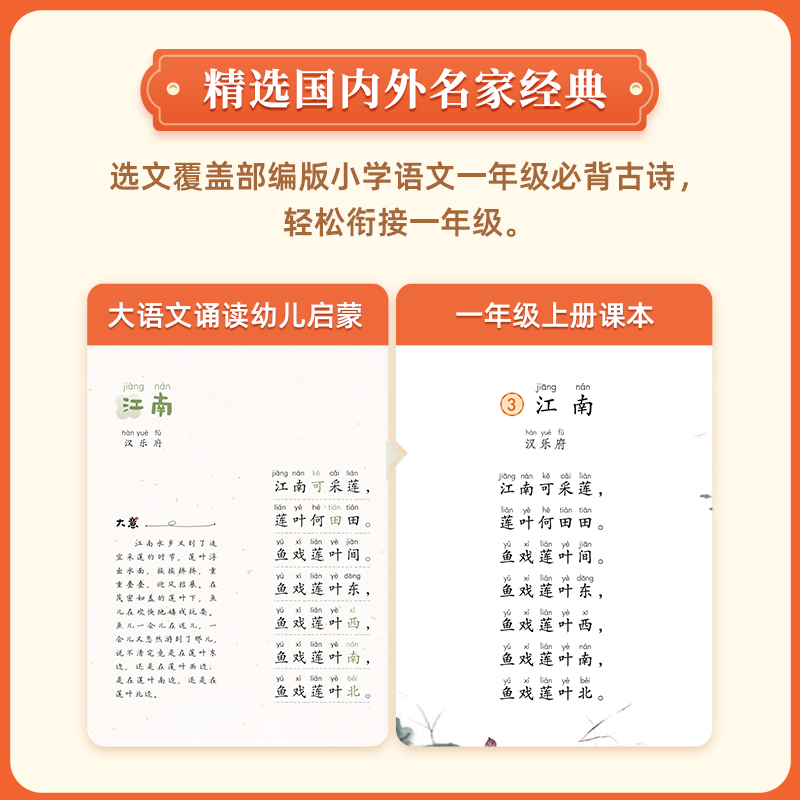 【官方旗舰店】学而思大语文诵读幼儿启蒙 专为3-4-5-6岁 儿童准备的幼儿语言启蒙诵读本 让孩子爱上诵读 吟诵有奇趣，童声启天赋