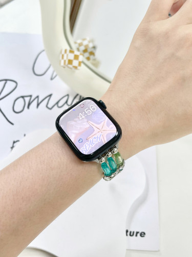 适用苹果apple watch7/8/9手表表带iwatch6/se2代 ultra2手表带替换带运动智能配件闪钻彩色琉璃41/45mm49mm-图3