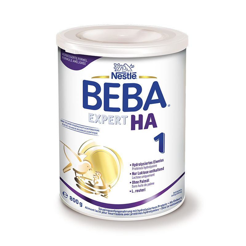 德国雀巢BEBAEXPERT适度水解HA婴幼儿低敏奶粉0-6个月1段800g
