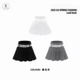 Осенняя приталенная юбка в складку, в корейском стиле, высокая талия, плиссированная юбка