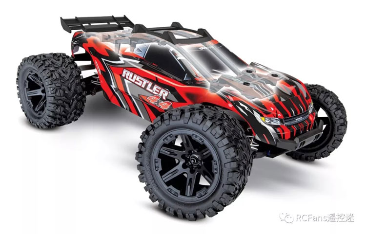 新款TRAXXAS Rustler 1/10四驱有刷低重心遥控电动越野车67064-1-图2