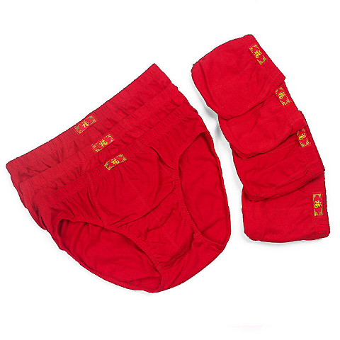 男内裤三角大红纯棉中腰本命年宽松加大码爸爸裤衩新婚三角红色裤,淘宝优惠券,粉丝福利购,淘宝优惠卷