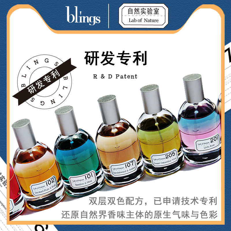 blings旗舰店【全系15款】自然实验室blings品牌小众香不撞香男女士持久淡香水1