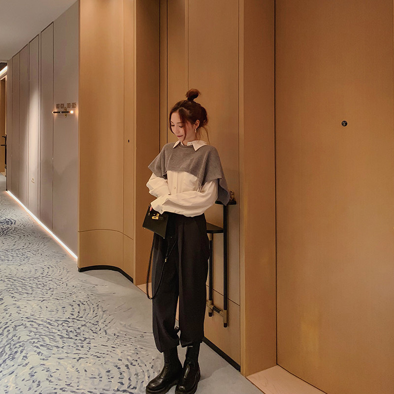 菡薇妮针织披肩2020年初秋季衬衫 菡薇妮衬衫