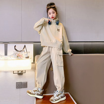 Girls work dress pants 2023 suit new wave primary and middle school students spring and autumn season fashion stand guard clothing two sets of children clothing
