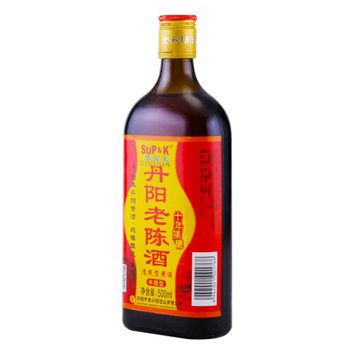金丹阳黄酒 苏贝克12°十年老陈酒500ml 半甜型糯米黄酒 - 图1