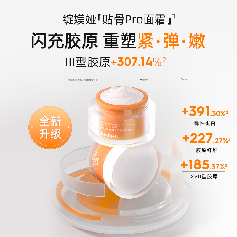 绽媄娅丰盈紧致淡纹贴骨pro面霜滋润保湿抗皱舒缓精华霜敏感肌女