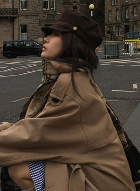 美拉德战马格子仿羊绒保暖围巾女