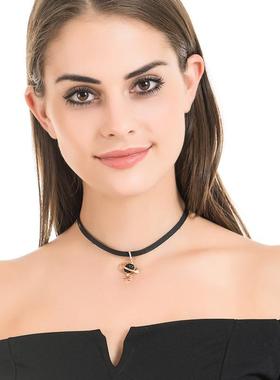 欧美风项链圆球星星项圈女choker颈链锁骨链原宿个性饰品颈带