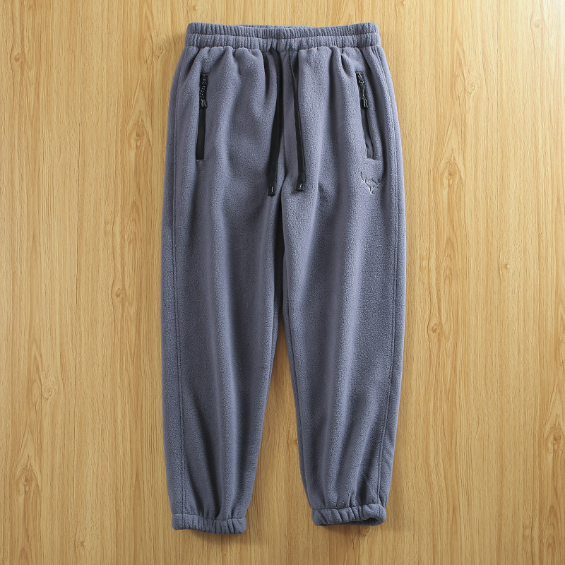 日单牛货！加绒加厚！外贸男装尾货冬季松紧腰口袋拉链摇粒绒卫裤,淘宝优惠券,粉丝福利购,淘宝优惠卷