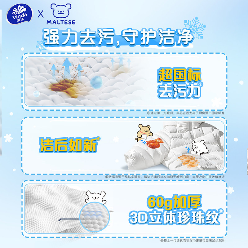 维达线条小狗羽绒服免洗清洁湿巾衣物强力去渍湿巾纸独立便携包装,淘宝优惠券,粉丝福利购,淘宝优惠卷