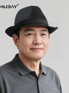 中老年爸爸帽礼帽复古高档爵士帽