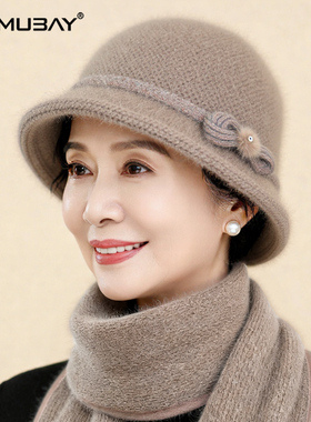 中老年人妈妈渔夫帽保暖盆帽