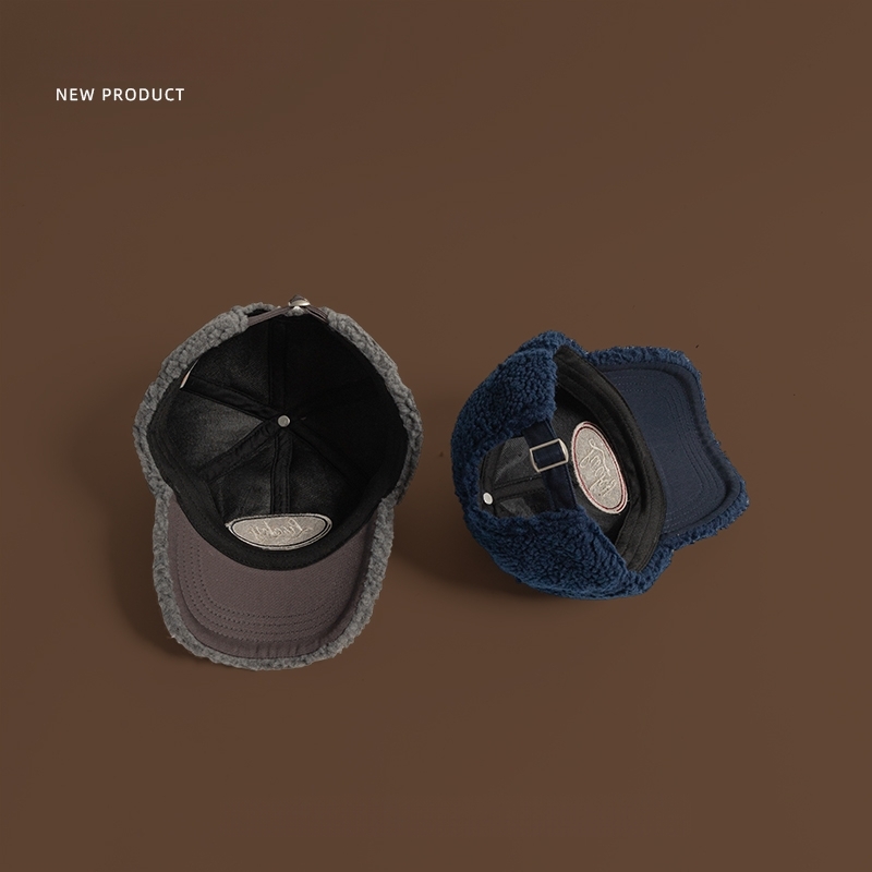 儿童帽子秋冬季羊羔绒保暖宝宝男孩棒球帽女童加厚韩版百搭鸭舌帽 - 图2