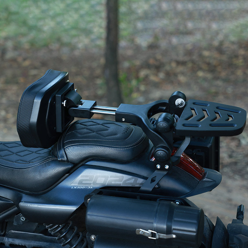 摩托车CU625/525灰石707 TR300 500春风450CLC铝合金折叠靠背 - 图0