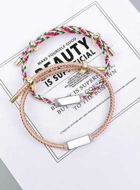 diy编织可调节钢丝手绳原创设计