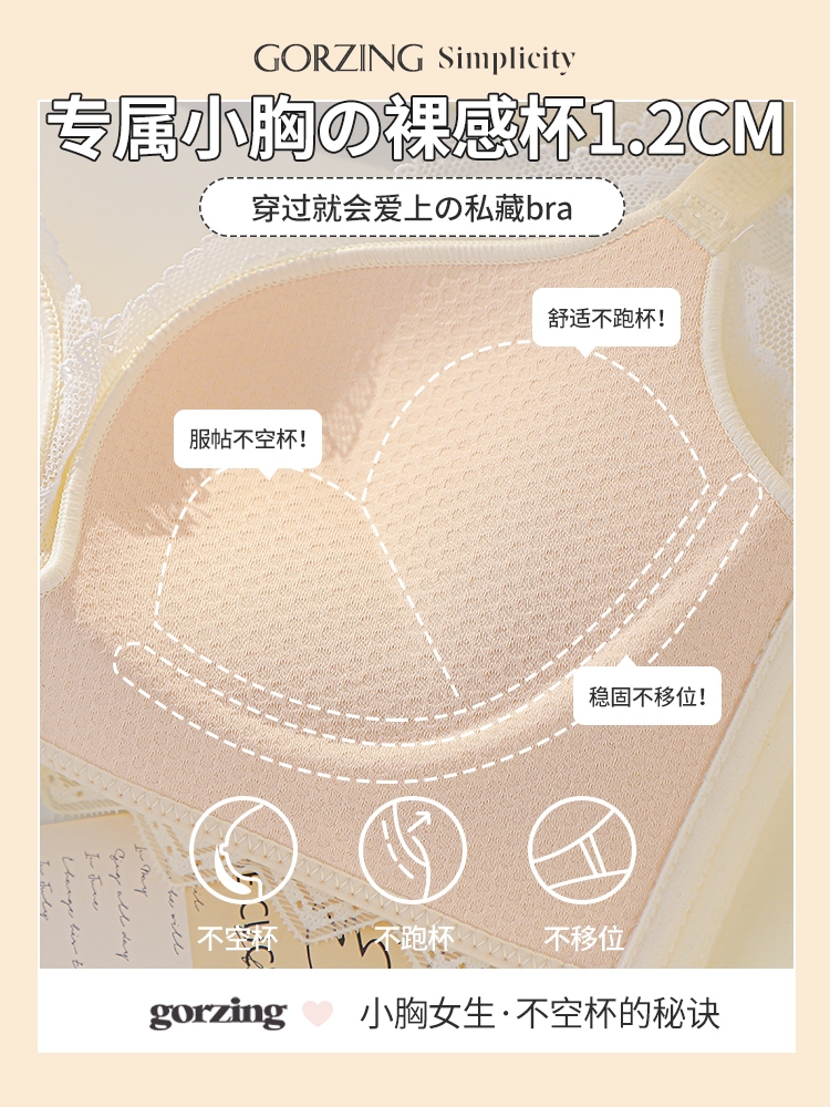 内衣女人聚拢调整型矫正无钢圈收副乳防下垂文胸罩套装（内衣女人小胸聚拢调整型矫正无钢圈收副乳防下垂文胸罩套装）-第3张图片-提都小院